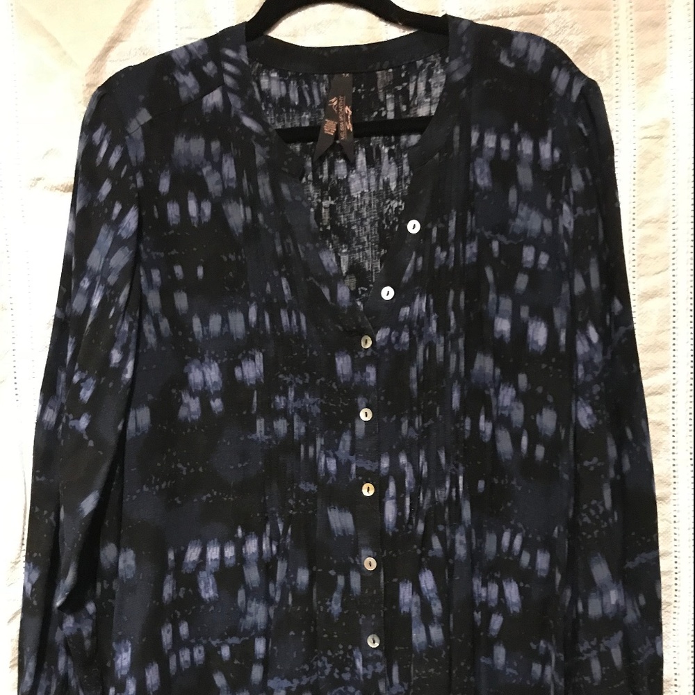 Melissa McCarthy Seven Blouse 1X - Linen Blend